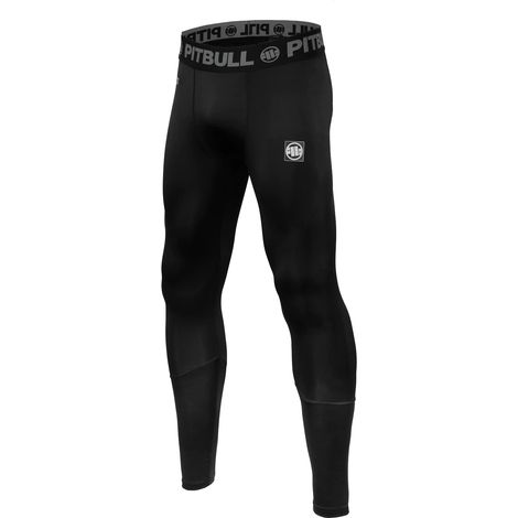 Pitbull Herren Performance Trainingsleggings mit neuem Logo, Schwarz, Größe S