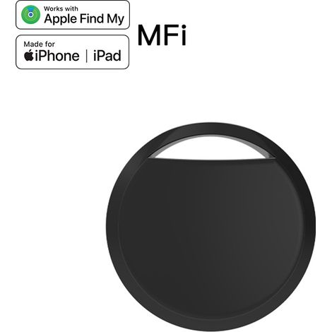 Smart Tag per Apple Airtag (iOS) Trova il mio Apple con localizzatore di oggetti smarriti per bagagli, portachiavi, localizzatore Bluetooth/Nero (1/4)