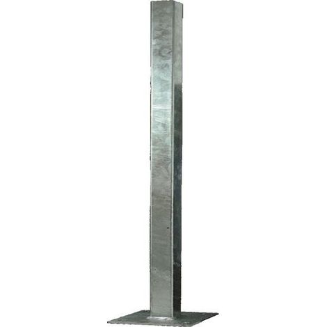 4M – Potelet en acier galvanisé 1900mm – Section 150x50mm – Platine 300x200mm avec perçages 11mm – Pour délimitation espaces publics (1/2)