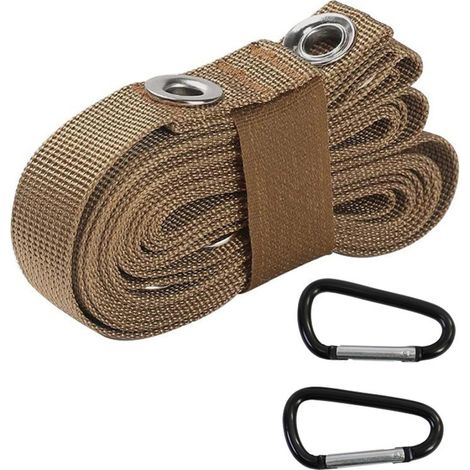 Sangle d'extension pour auvent de tente avec boucles réglables kaki (1/4)