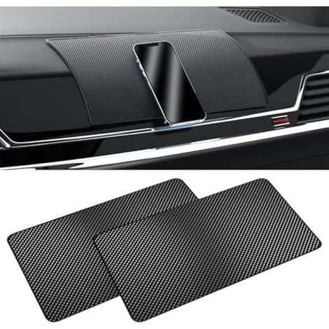 Lot de 2 tapis antidérapants pour voiture - 27 x 15 cm - Tapis de fixation multifonction en silicone - Tapis universel pour téléphone portable, clés, lunettes de soleil - Réutilisable - Résistant à la (1/5)