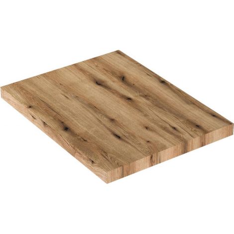 Mensola bagno porta lavabo da appoggio 60x46x3,8 cm noce scuro - Metz - Mensola