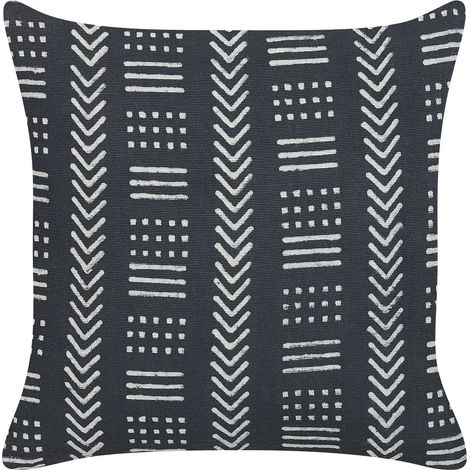 Dekokissen BENZOIN Baumwolle 45 x 45 cm Schwarz Geometrisches Muster (1/5)