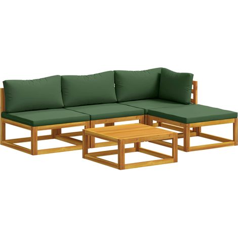 Juego de Sofá 5 uds. Natural Madera de Acacia Sólida vidaXL (1/5)