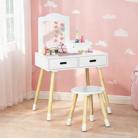 Lit enfant blanc en MDF 60 x 40 x 95 cm (1/5)