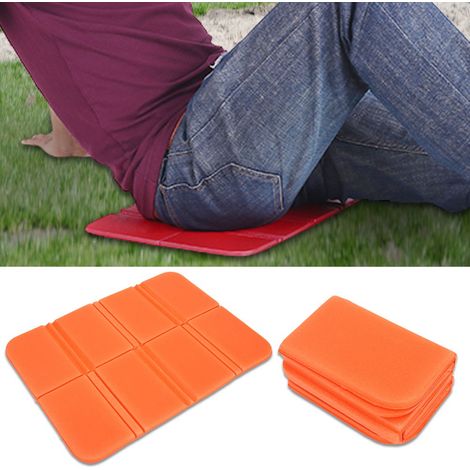 Coussin de siège pliable, tapis de pique-nique portable et imperméable (orange) (1/3)