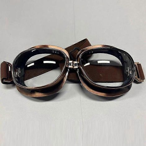 Motorradbrille, Augenschutz, Sonnenbrille, Sicherheitsbrille für Ski, Radfahren, ATV, Dirtbike, Motorrad für Harley, Outdoor-Ausrüstung – Kupfer, transparent