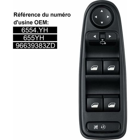 Commande de lève-vitre C4 Picasso 6554.YH Bouton de commande de lève-vitre pour Citroën C4 Grand Picasso (1/4)
