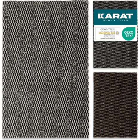 Paillasson Mélange, Tapis de Porte pour l'entrée, Noir et Blanc, 200 x 1000 cm (1/5)