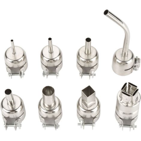 Jeffergarden 8 buses pour pistolet à air chaud électrique 8858‑I 650W avec affichage numérique LED et température réglable (buses)