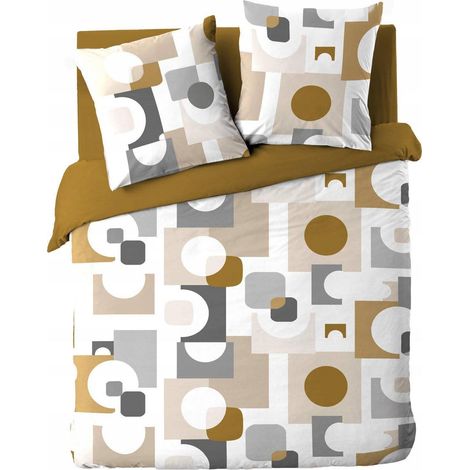 Esprit Geomelo juego de cama 3 piezas color ocre