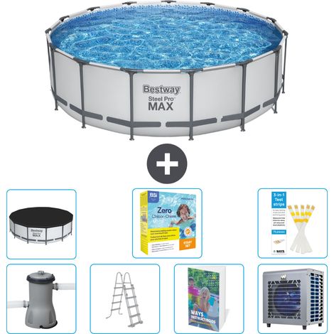 Bestway Piscina Bestway Steel Pro MAX Redonda - 488x122 cm - 8-piezas S606 (1/4)