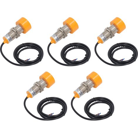 5 Stück Annäherungssensor IP65, nicht eingebetteter induktiver Näherungsschalter, 2-adrig, normalerweise offen, 10–30 V DC (1/5)