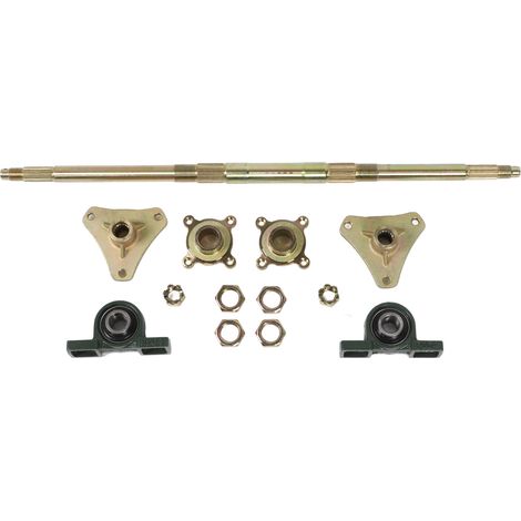 Kit d'arbre d'essieu arrière de 24 pouces, moyeux Anti-Impact en métal, supports de fixation, jeu de brides pour vtt 50-150CC Quads Drift Trikes (1/5)