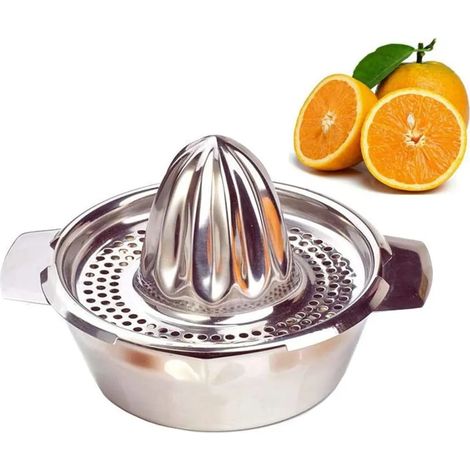 Exprimidor manual profesional de acero inoxidable, exprimidor de limas y naranjas/prensa de limones/prensa de frutas con recipiente para bar/cocina doméstica.