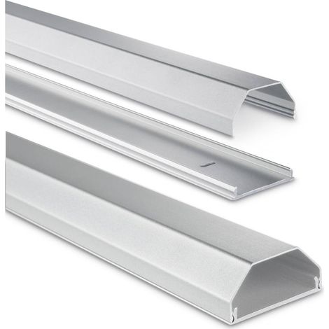 Hama Canalina passacavi Alluminio Argento rigido (L x L x A) 1.1 m x 50 mm x 26 mm 1 pz. 00220986