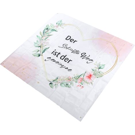 Toile de fond moderne de style bohème en forme de cœur pour mariage, fiançailles ou fête (sans boîte cadeau). (1/5)