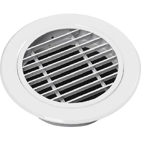 Grille de ventilation ronde monocouche en alliage d'aluminium de 200 mm, résistante au vent et à la pluie. (1/5)