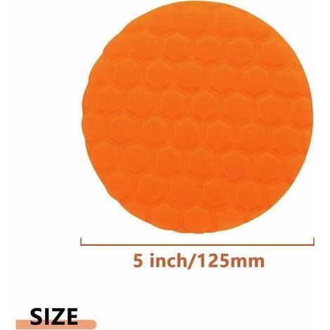 Lot de 5 tampons de polissage voiture 125 mm – éponges abrasives durables pour lustrage carrosserie (1/3)