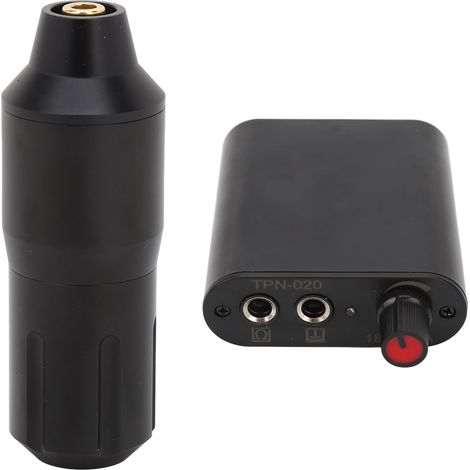 Kit de machine à tatouer professionnel avec stylo rotatif, pédale et alimentation, prise UE 90-265V, pour débutants, sans fil, complet (1/5)