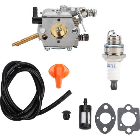 Kit de carburateur, tuyau d'huile, bougie d'allumage de remplacement, adapté à la tronçonneuse STIHL FS48 FS52 FS62 FS66 FS81 FS86 FS88 FS106 (1/5)