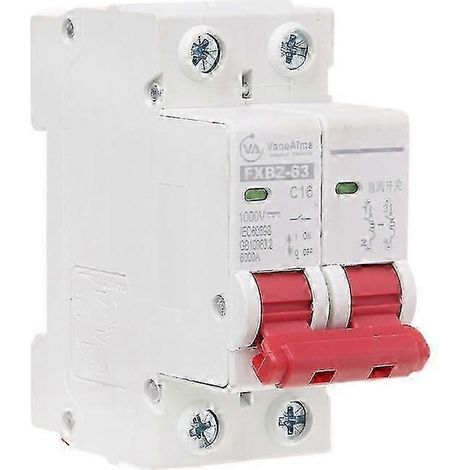 Disjoncteur miniature solaire 2P CC 1000 V 10 A/16 A/32 A/50 A/63 A pour applications photovoltaïques. (1/4)