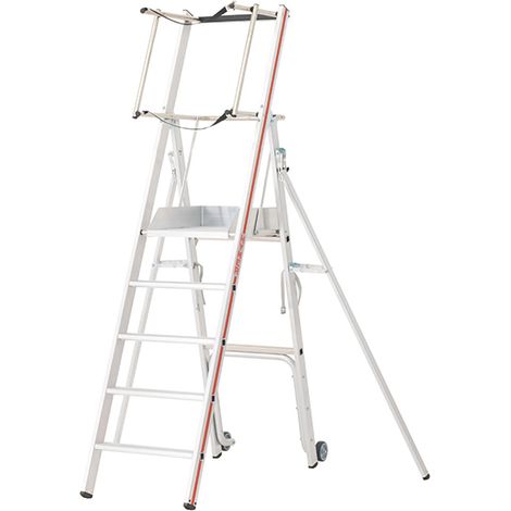 Scaletta a castello 5 gradini - Altezza max di lavoro 3.16m - 838305