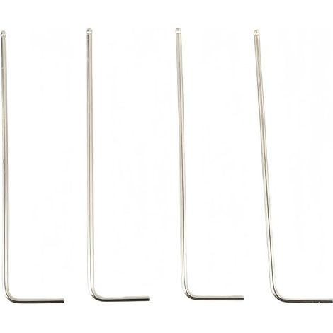 Lot de 4 clés Allen à tête sphérique 1,5 mm en forme de L à manches longues en acier au chrome vanadium - Outil de réparation pour réparations domestiques (1/5)