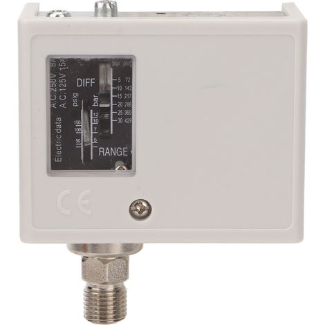 Pressostat pour compresseur, chaudière ou sécheur, 30 kg, usage intensif, AC125V/250V, G1/2 (1/5)