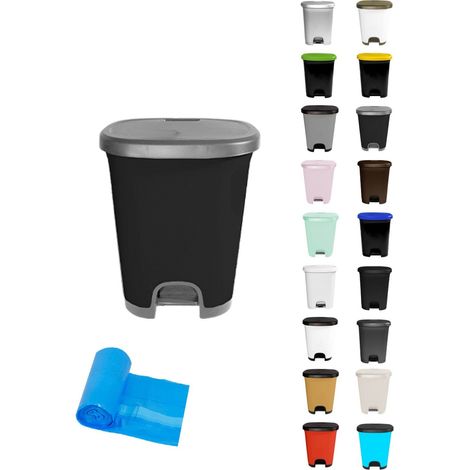 Cubo basura plástico moderno Apertura con pedal Cubo reciclar