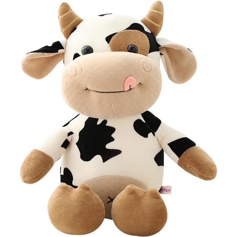 Peluche vache, Peluche vache, Animal de dessin animé mignon, Coussin animal de dessin animé, Décoration intérieure, Cadeau pour enfants 30 cm (1/5)