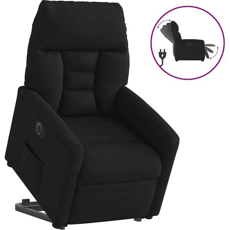 Relaxsessel Aufstehhilfe Elektrisch Schwarz Mikrofasergewebe vidaXL (1/5)