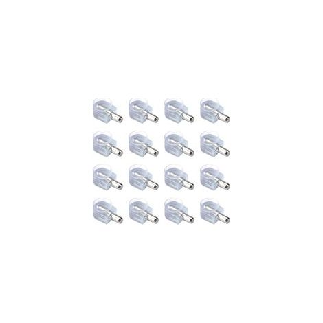 (transparent)36 Pièces Chevilles De Support D'Étagère, Support de plan en cristal avec ventouse pour vitres, De L en Bois Et Verre, tige 5 mm (1/5)
