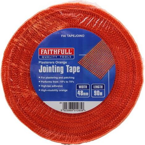 Faithfull 08045090TBOR Plasterers Orange Jointing Tape 48mm x 90m FAITAPEJOINO (1/5)