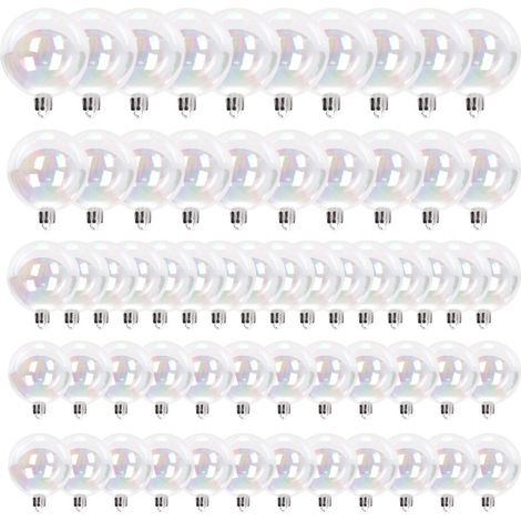 Boules de noël scintillantes incassables, 60-Transparent sept (1/2)