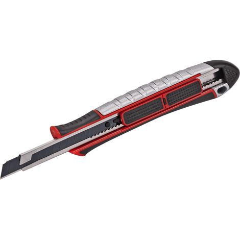 Kestek Profi Alu Cuttermesser Teppichmesser 9 mm schwarze SK2 Abbrechklinge (1/4)