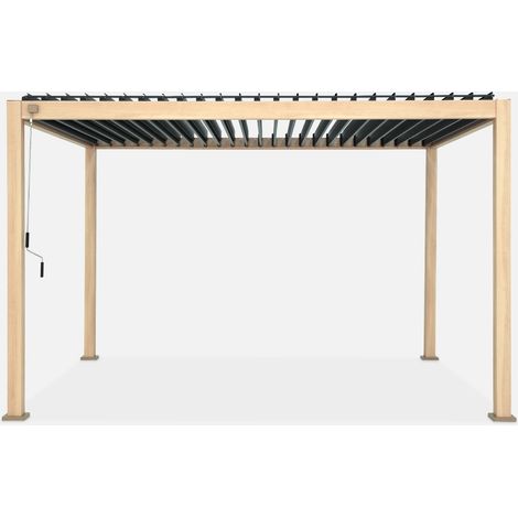 Pérgola bioclimática 3x4m de aluminio con lamas orientables