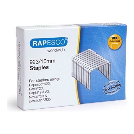 RAPESCO 1237 BOÎTE DE 1000 AGRAFES EN ACIER GALVANISÉ ARGENT