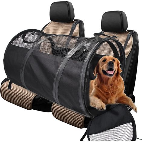 Sac à Dos Chat Chien.Sac Transport Chat Chien.Sac de voiture pour animaux de compagnie, tapis pliant pour animaux de compagnie Portable pour voiture/shopping/plein air. (1/5)
