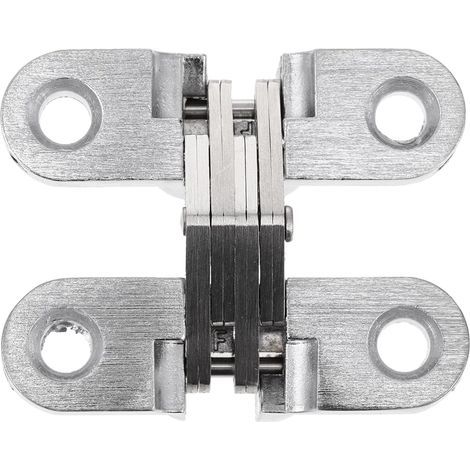Charnière Inoxydable à Fermeture Dissimulée Acier Automatique  Réglable, Alliage de Zinc, 7kg, Argenté, Installation Facile pour Table et Cabinet (1/5)