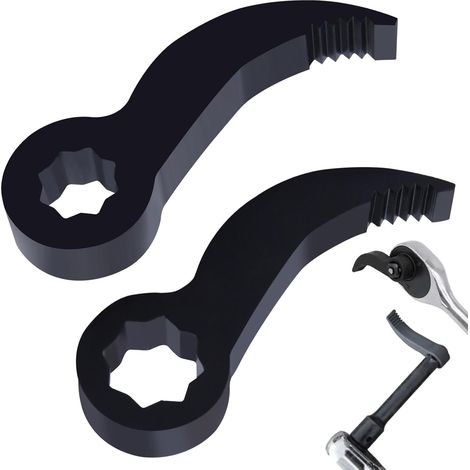 2Pcs Tête d’adaptateur de clé à levier d’entraînement, tête d’adaptateur de pied-de-biche à angle réglable d’entraînement 3/8" 1/2" outils de réparation de voiture d’enlèvement de demi-arbre (1/5)
