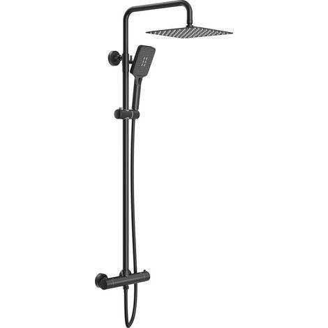 Duschsystem mit Thermostat
3 Strahlart(en), komplett-set, 92-126 cm Duschstangen Edelstahl Duschamaturenset Wassersparend (1/5)