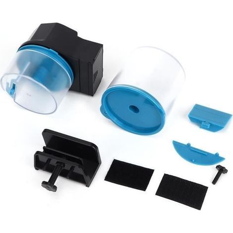 Automatischer Fischfutterautomat (Gelb, Blau) – Blau – 210 ml – 12/24 Std. – Manuelle Fütterung – Fisch (1/4)