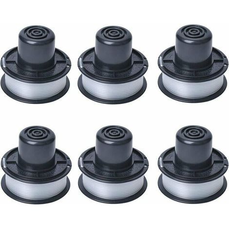 A6226 Spule mit 6 m Faden, kompatibel mit Black & Decker Auftipp Automatik-Rasentrimmer GL250 / GL310 / GL360 / GL360SB, 6er-Packung (1/5)