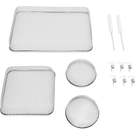 Grille de ventilation robuste en acier inoxydable en 12 pièces pour chaudières, avec outils d'installation, adaptée aux chauffe-eau. (1/5)