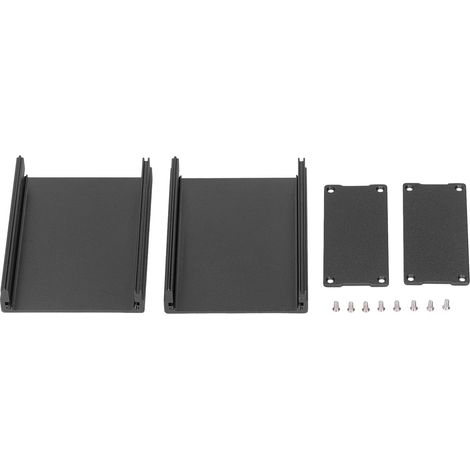 Boîtier de jonction électrique en aluminium anodisé sablé, noir, type fendu pour boîte de projet électronique (1/5)