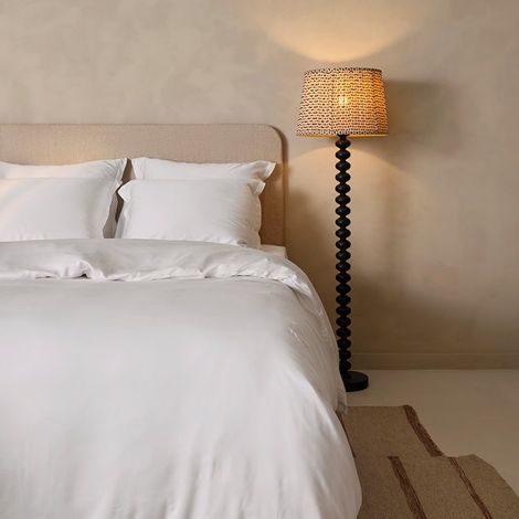 Housse de Couette en Satin de lyocell Lyocell Blanc - Douce, Respirante et Écologique - PANGIVO