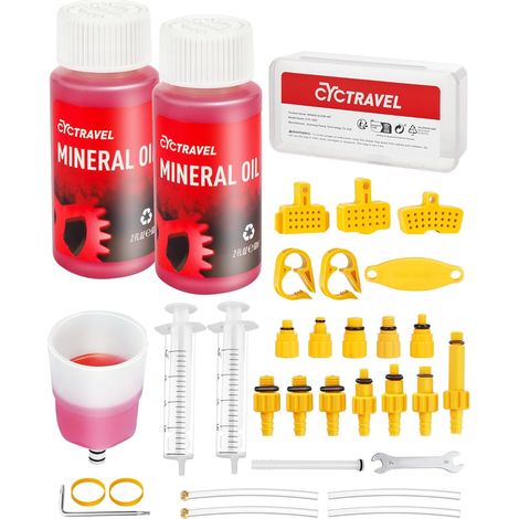 Kit Purge Frein pour Hydraulic Disc Series, Kit Purge Freins Pour VTT Comprend 120 ml de Liquide de Frein à Base D'huile Minérale. (1/5)