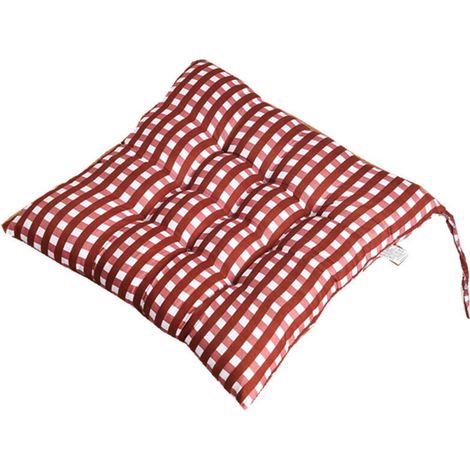 Coussin de Chaise Rouge 40x40cm   Galette Épaisse pour Chaise Salle à Manger ou Jardin, Attaches Incluses