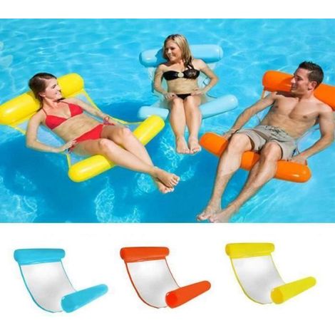 Hamac Flottant - 130 x 73 cm - En Pvc 0,25 Mm - Pour Piscine Extérieure - 1 Unité (1/4)